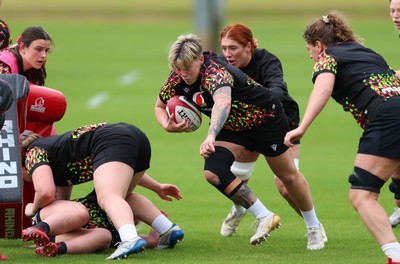 140526 - Wales Women Rugby Training - Donna Rose during a rugby training session ahead of their final Women’s 6 Nations match against Italy