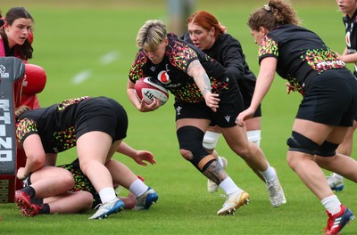 140526 - Wales Women Rugby Training - Donna Rose during a rugby training session ahead of their final Women’s 6 Nations match against Italy