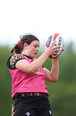 140526 - Wales Women Rugby Training - Branwen Metcalfe during a rugby training session ahead of their final Women’s 6 Nations match against Italy