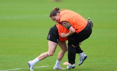 140526 - Wales Women Rugby Training - Jasmine Joyce during a rugby training session ahead of their final Women’s 6 Nations match against Italy