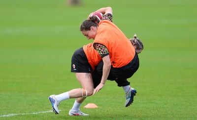 140526 - Wales Women Rugby Training - Jasmine Joyce during a rugby training session ahead of their final Women’s 6 Nations match against Italy