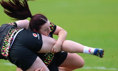 140526 - Wales Women Rugby Training - Sian Jones during a rugby training session ahead of their final Women’s 6 Nations match against Italy