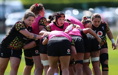 140526 - Wales Women Rugby Training - The Wales squad during a rugby training session ahead of their final Women’s 6 Nations match against Italy