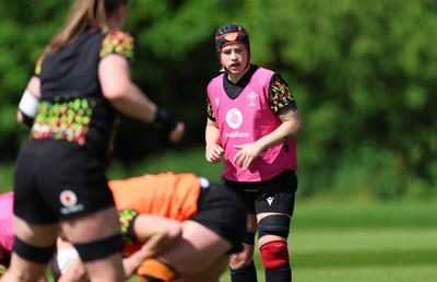 140526 - Wales Women Rugby Training - Bethan Lewis during a rugby training session ahead of their final Women’s 6 Nations match against Italy