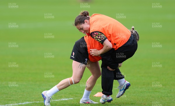 140526 - Wales Women Rugby Training - Jasmine Joyce during a rugby training session ahead of their final Women’s 6 Nations match against Italy