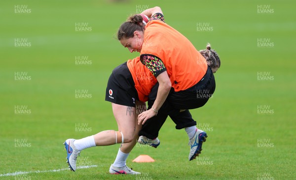 140526 - Wales Women Rugby Training - Jasmine Joyce during a rugby training session ahead of their final Women’s 6 Nations match against Italy