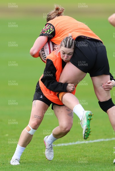 140526 - Wales Women Rugby Training - Keira Bevan during a rugby training session ahead of their final Women’s 6 Nations match against Italy