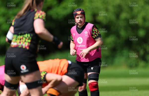140526 - Wales Women Rugby Training - Bethan Lewis during a rugby training session ahead of their final Women’s 6 Nations match against Italy