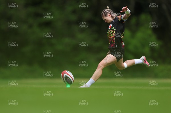 140526 - Wales Women Rugby Training - Keira Bevan during a rugby training session ahead of their final Women’s 6 Nations match against Italy