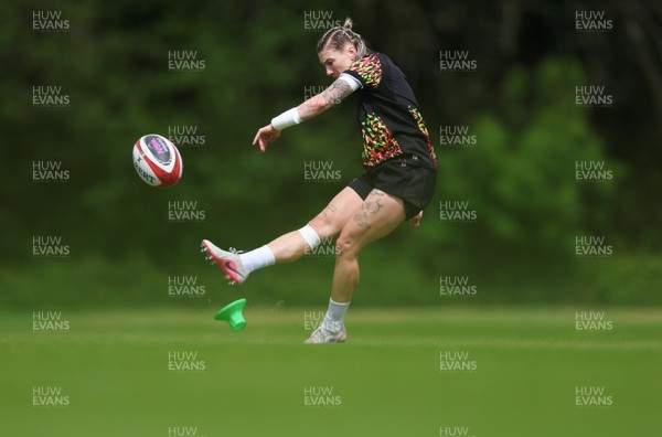140526 - Wales Women Rugby Training - Keira Bevan during a rugby training session ahead of their final Women’s 6 Nations match against Italy