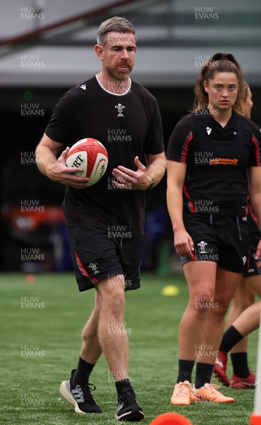 140923 - Wales Women Rugby Training Session - Eifion Roberts during training session