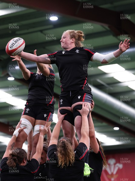 140923 - Wales Women Rugby Training Session - Abbie Fleming during training session