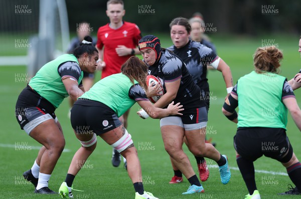 140923 - Wales Women Rugby Training Session - Carys Phillips during training session