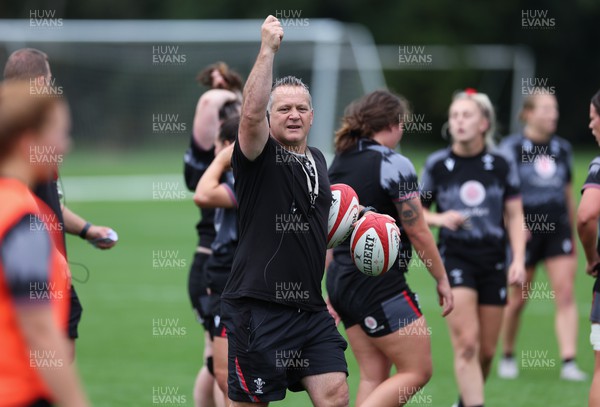 140923 - Wales Women Rugby Training Session - Shaun Connor during training session
