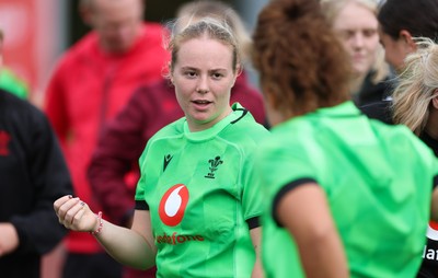 140926 Wales Women Rugby Training Session - Savannah Picton-Powell during a rugby training session ahead of the WXV matches against South Africa and USA