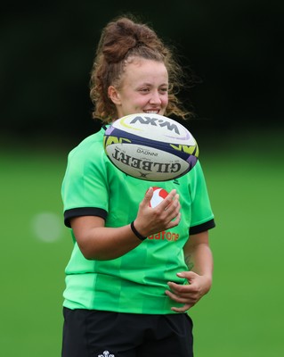 140926 Wales Women Rugby Training Session - Lleucu George during a rugby training session ahead of the WXV matches against South Africa and USA