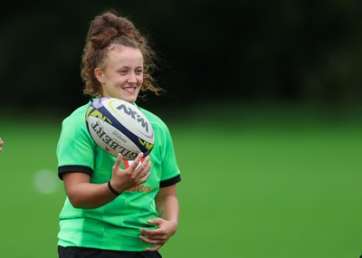 140926 Wales Women Rugby Training Session - Lleucu George during a rugby training session ahead of the WXV matches against South Africa and USA