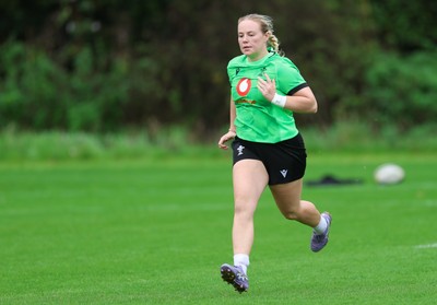 140926 Wales Women Rugby Training Session - Savannah Picton-Powell during a rugby training session ahead of the WXV matches against South Africa and USA