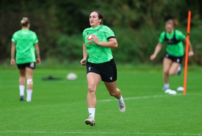 140926 Wales Women Rugby Training Session - Courtney Keight during a rugby training session ahead of the WXV matches against South Africa and USA
