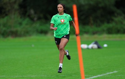 140926 Wales Women Rugby Training Session - Nia Fajeyisan during a rugby training session ahead of the WXV matches against South Africa and USA