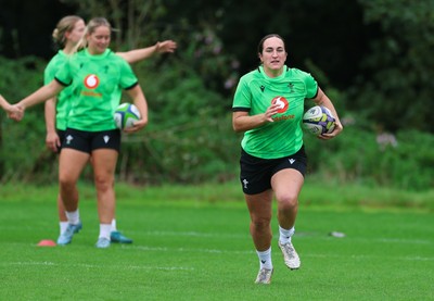 140926 Wales Women Rugby Training Session - Courtney Keight during a rugby training session ahead of the WXV matches against South Africa and USA