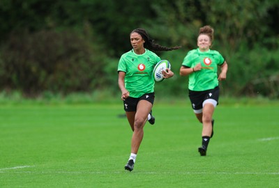 140926 Wales Women Rugby Training Session - Nia Fajeyisan during a rugby training session ahead of the WXV matches against South Africa and USA
