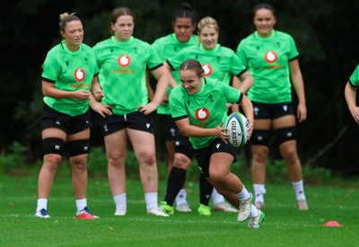 140926 Wales Women Rugby Training Session - Shanelle Williams during a rugby training session ahead of the WXV matches against South Africa and USA