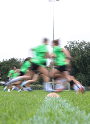 140926 Wales Women Rugby Training Session - The Wales Women squad during a rugby training session ahead of the WXV matches against South Africa and USA