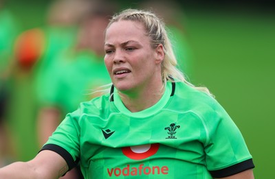 140926 Wales Women Rugby Training Session - Kelsey Jones during a rugby training session ahead of the WXV matches against South Africa and USA