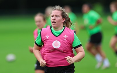 140926 Wales Women Rugby Training Session - Elan Jones during a rugby training session ahead of the WXV matches against South Africa and USA