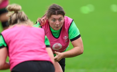 140926 Wales Women Rugby Training Session - Stella Orrin during a rugby training session ahead of the WXV matches against South Africa and USA