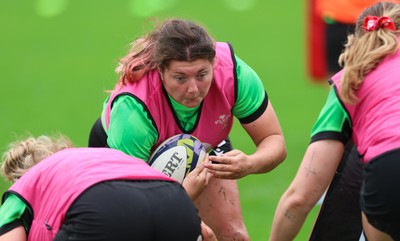 140926 Wales Women Rugby Training Session - Stella Orrin during a rugby training session ahead of the WXV matches against South Africa and USA
