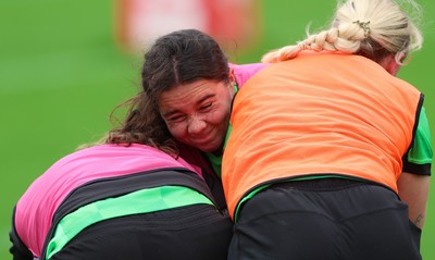 140926 Wales Women Rugby Training Session - Crystal James during a rugby training session ahead of the WXV matches against South Africa and USA