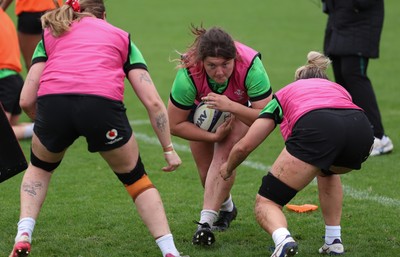 140926 Wales Women Rugby Training Session - Stella Orrin during a rugby training session ahead of the WXV matches against South Africa and USA