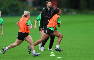 140926 Wales Women Rugby Training Session - Nia Fajeyisan during a rugby training session ahead of the WXV matches against South Africa and USA