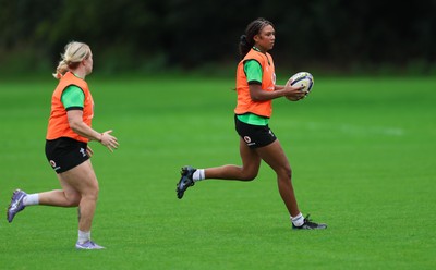140926 Wales Women Rugby Training Session - Nia Fajeyisan during a rugby training session ahead of the WXV matches against South Africa and USA