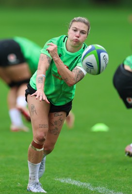 140926 Wales Women Rugby Training Session - Keira Bevan during a rugby training session ahead of the WXV matches against South Africa and USA