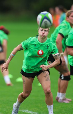 140926 Wales Women Rugby Training Session - Keira Bevan during a rugby training session ahead of the WXV matches against South Africa and USA