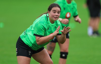 140926 Wales Women Rugby Training Session - Crystal James during a rugby training session ahead of the WXV matches against South Africa and USA