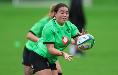 140926 Wales Women Rugby Training Session - Crystal James during a rugby training session ahead of the WXV matches against South Africa and USA