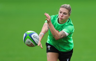 140926 Wales Women Rugby Training Session - Keira Bevan during a rugby training session ahead of the WXV matches against South Africa and USA