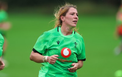 140926 Wales Women Rugby Training Session - Georgia Evans during a rugby training session ahead of the WXV matches against South Africa and USA