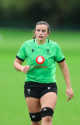 140926 Wales Women Rugby Training Session - Branwen Metcalfe during a rugby training session ahead of the WXV matches against South Africa and USA