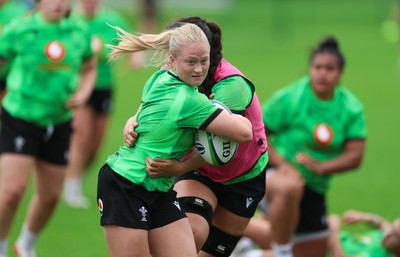 140926 Wales Women Rugby Training Session - Seren Lockwood during a rugby training session ahead of the WXV matches against South Africa and USA