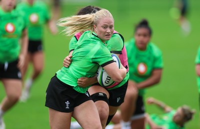 140926 Wales Women Rugby Training Session - Seren Lockwood during a rugby training session ahead of the WXV matches against South Africa and USA