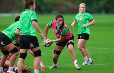 140926 Wales Women Rugby Training Session - Jorja Aiono during a rugby training session ahead of the WXV matches against South Africa and USA