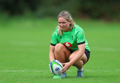 140926 Wales Women Rugby Training Session - Freya Bell during a rugby training session ahead of the WXV matches against South Africa and USA