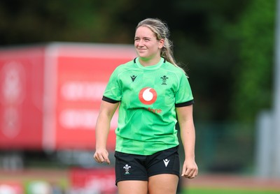 140926 Wales Women Rugby Training Session - Freya Bell during a rugby training session ahead of the WXV matches against South Africa and USA