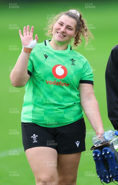 140926 Wales Women Rugby Training Session - Gwenllian Pyrs during a rugby training session ahead of the WXV matches against South Africa and USA