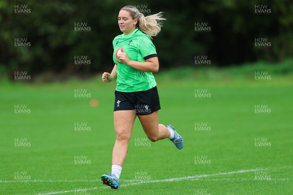 140926 Wales Women Rugby Training Session - Freya Bell during a rugby training session ahead of the WXV matches against South Africa and USA